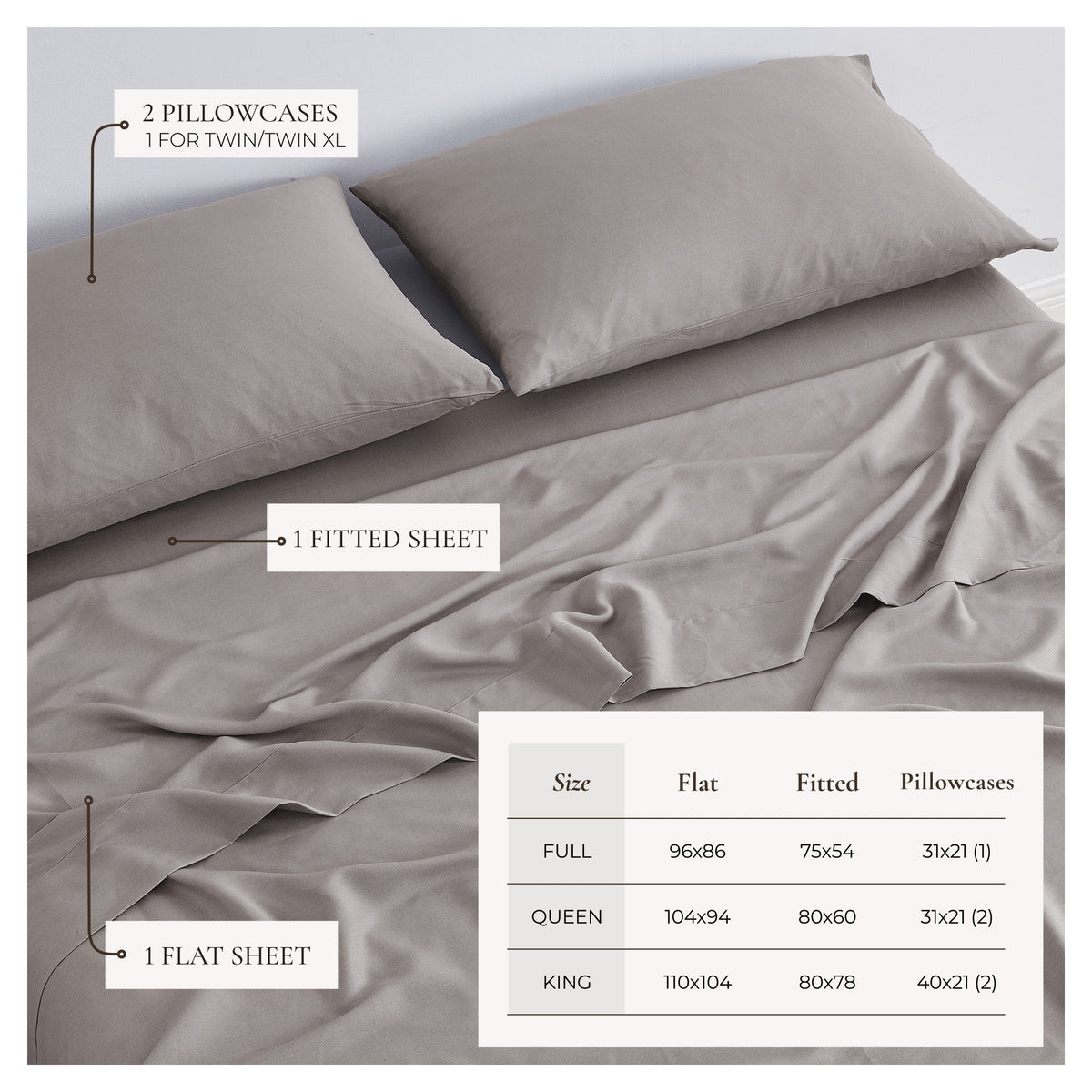 TENCEL™ Lyocell & Linen Blend Sheet Set - Magdalena Collection