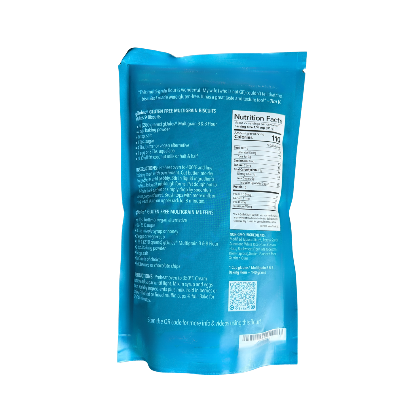 gfJules Gluten Free Corn-Free Multigrain Biscuit & Breakfast Baking Flour