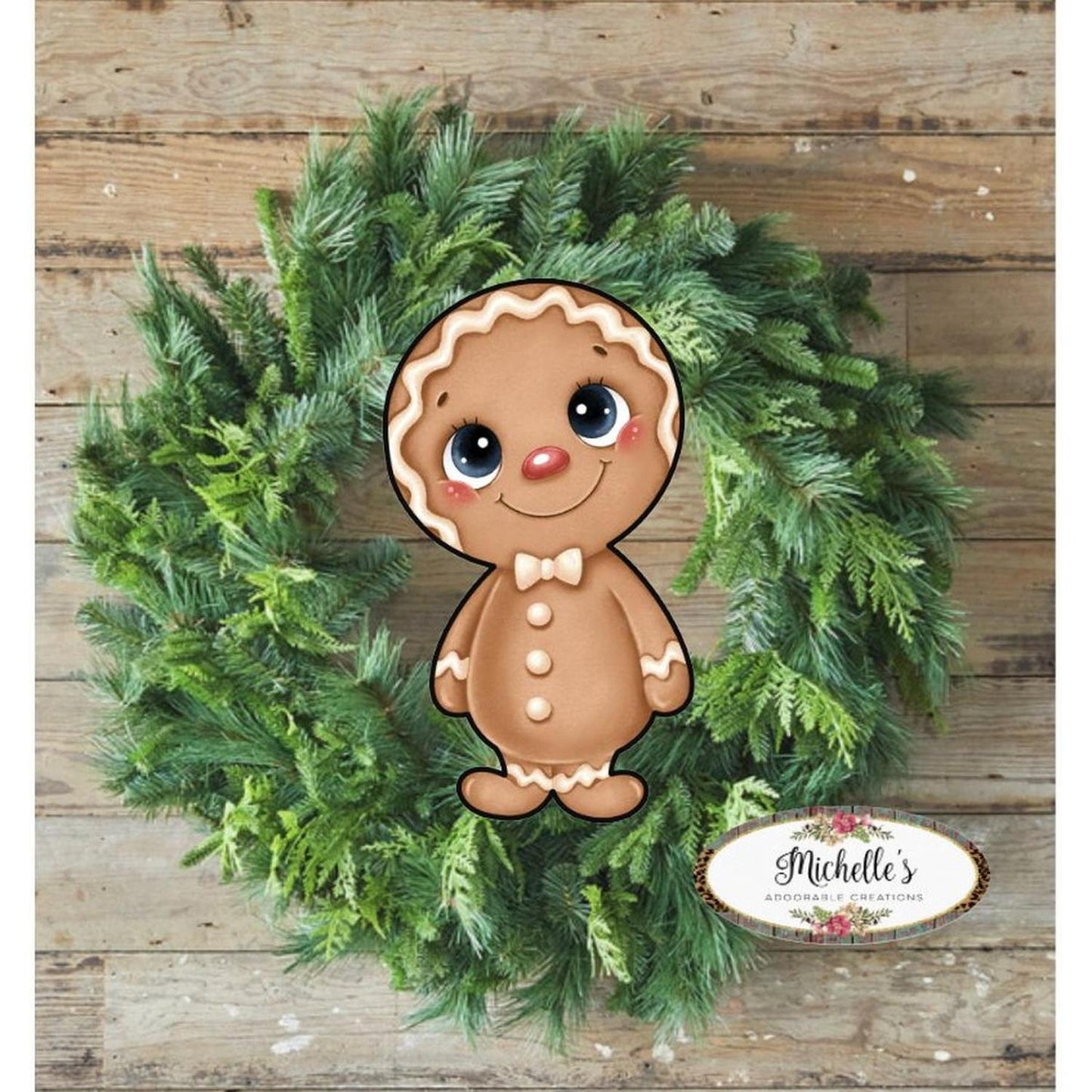 Gingerbread Boy Sweet Shoppe Sign GBB1- Wreath Enhancement