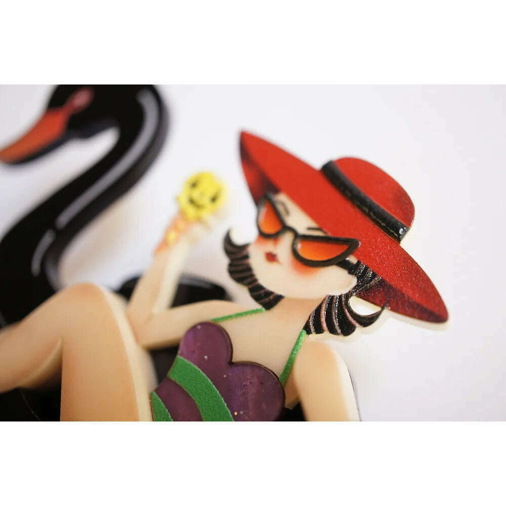 Girl on Float Brooch by Laliblue
