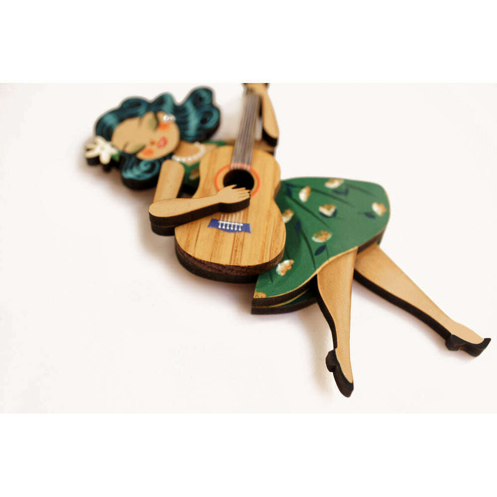 Girl playing guitar Brooch by Laliblue