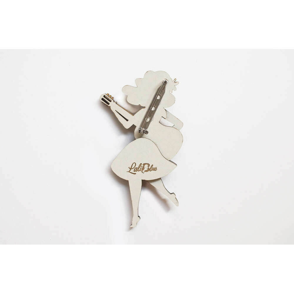 Girl playing guitar Brooch by Laliblue