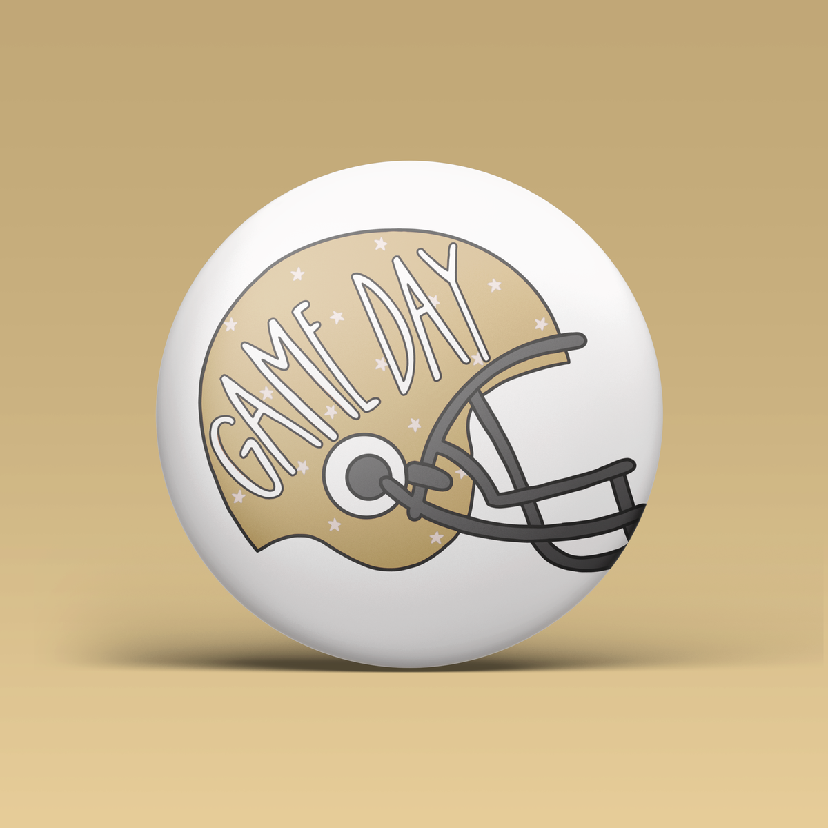a football helmet with text on it