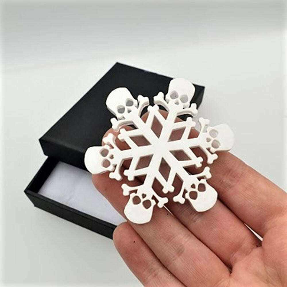 Gothic Snowflake Pin by Cherryloco