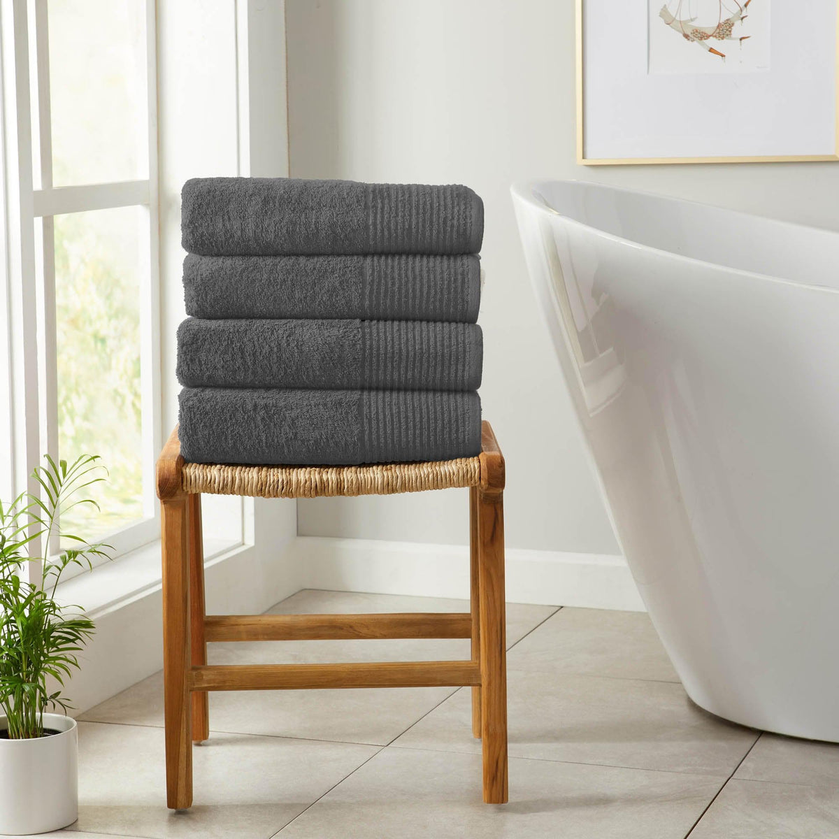 6 Pack Cotton Hand Towels - Kasper Collection