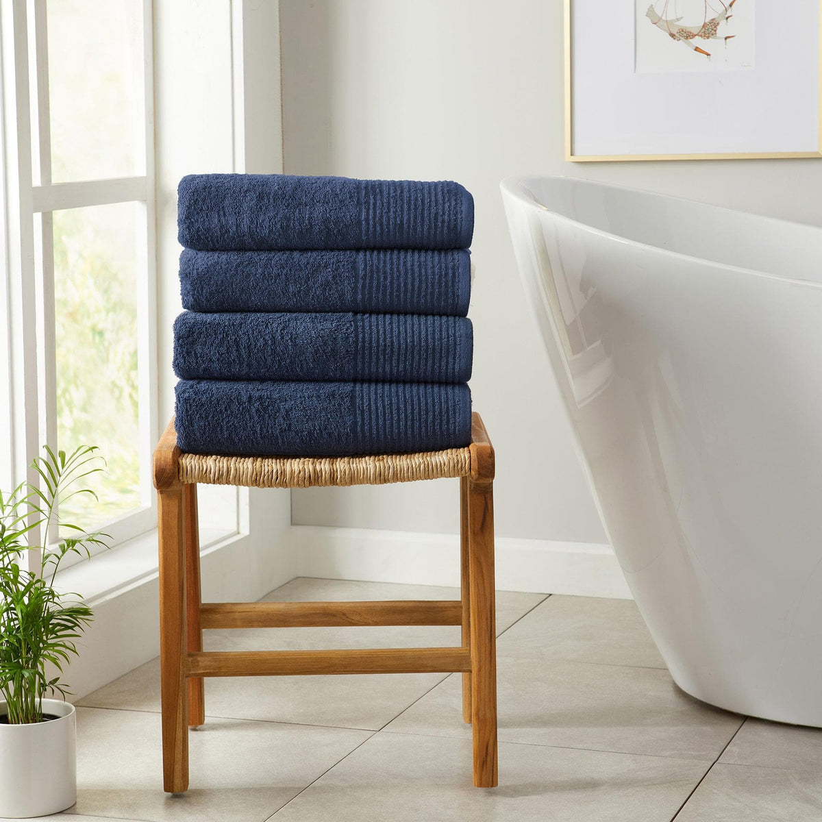 6 Pack Cotton Hand Towels - Kasper Collection