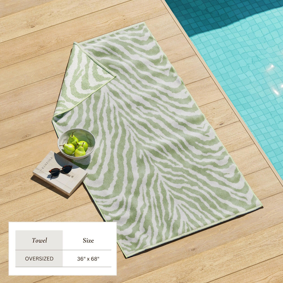 Oversized Retro Printed Beach Towel - St. Barts Collection