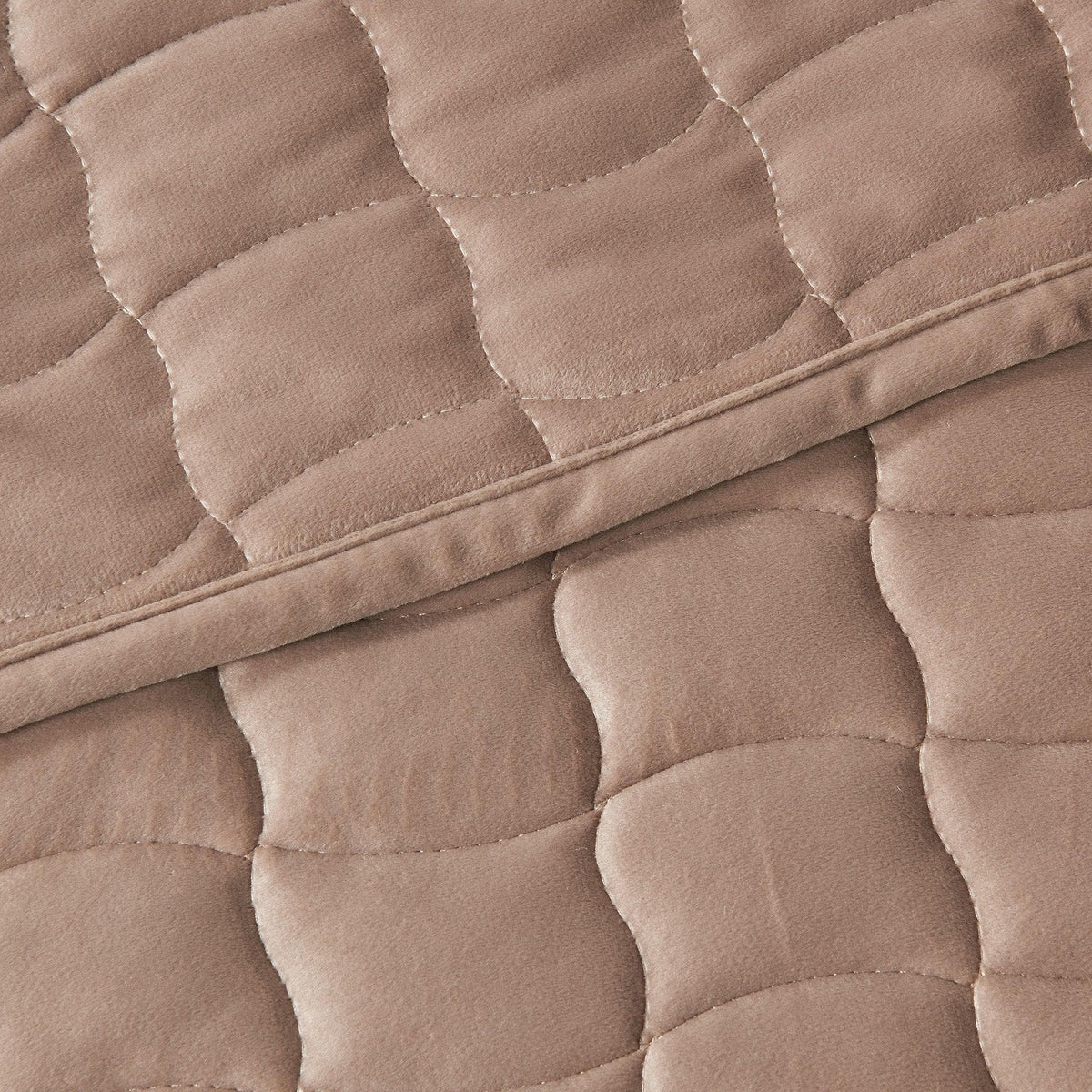 Velvet Box-Stitched Quilt Set - Vivica Collection