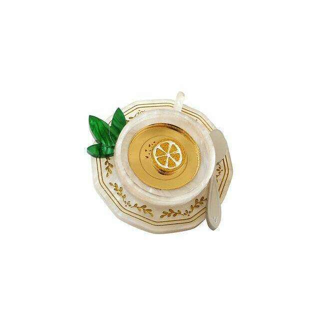 Green Tea Brooch by Laliblue