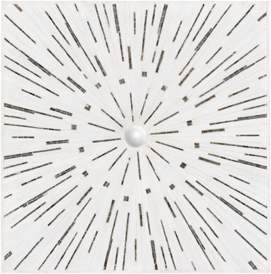 Garnet White Mosaic Starburst Wall Art - Clearance