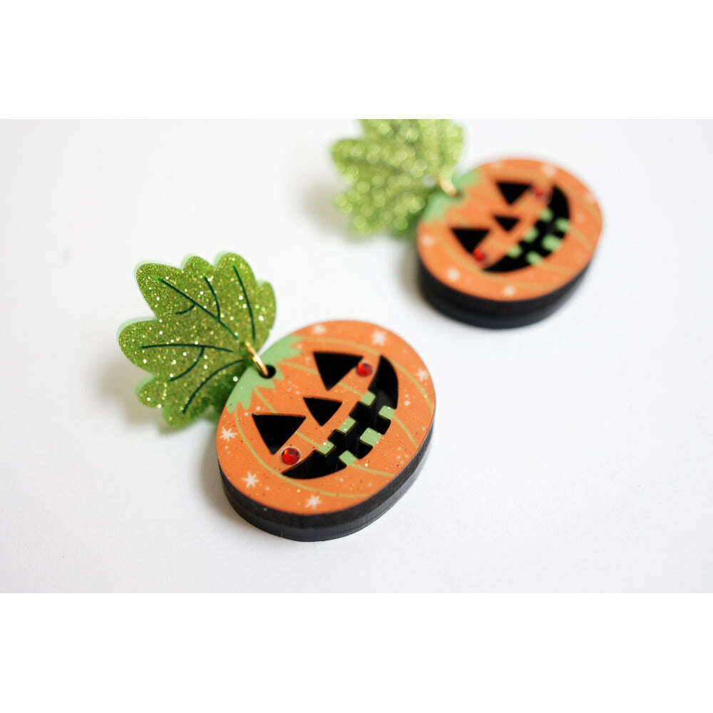 Halloween Pumpkin Earrings by Laliblue