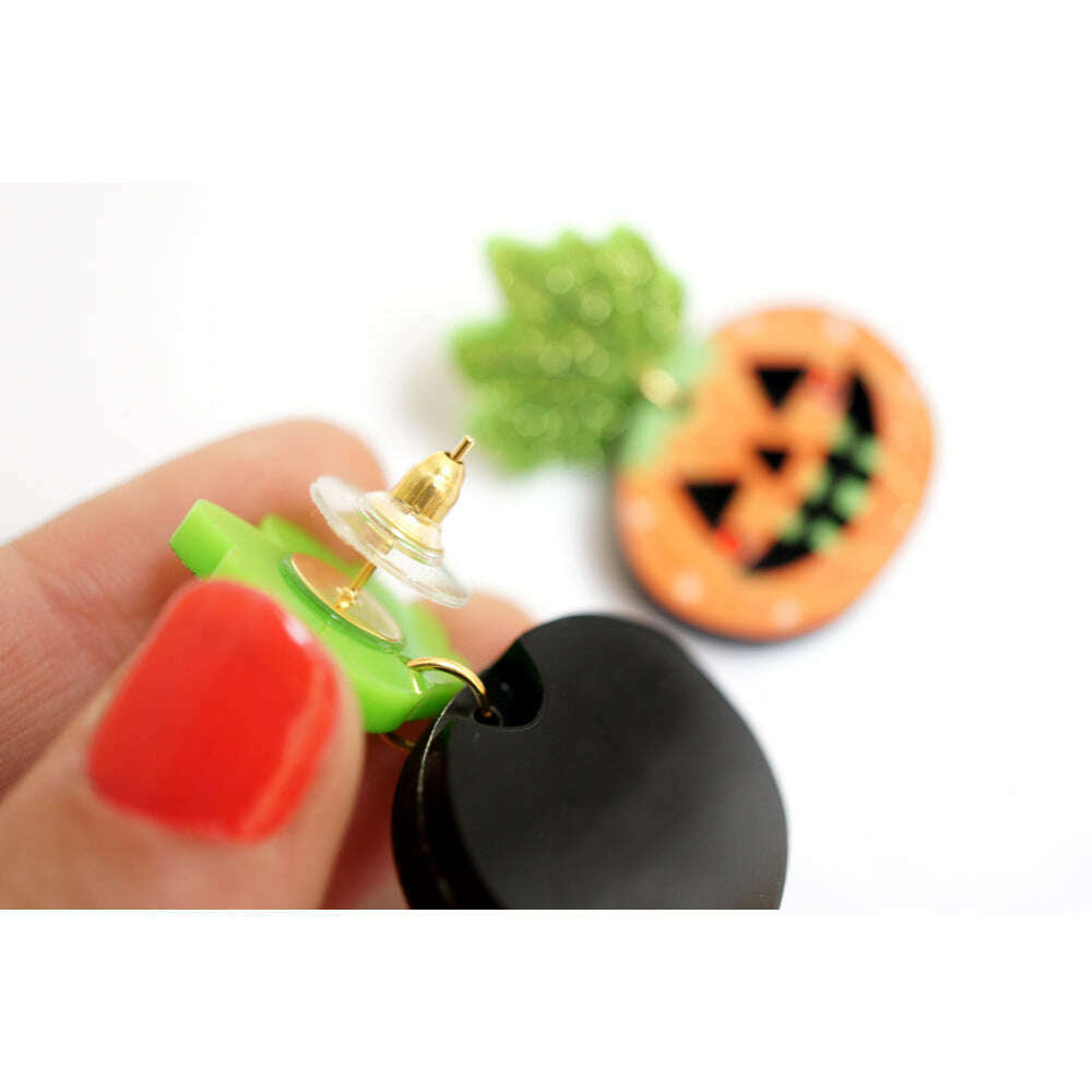 Halloween Pumpkin Earrings by Laliblue