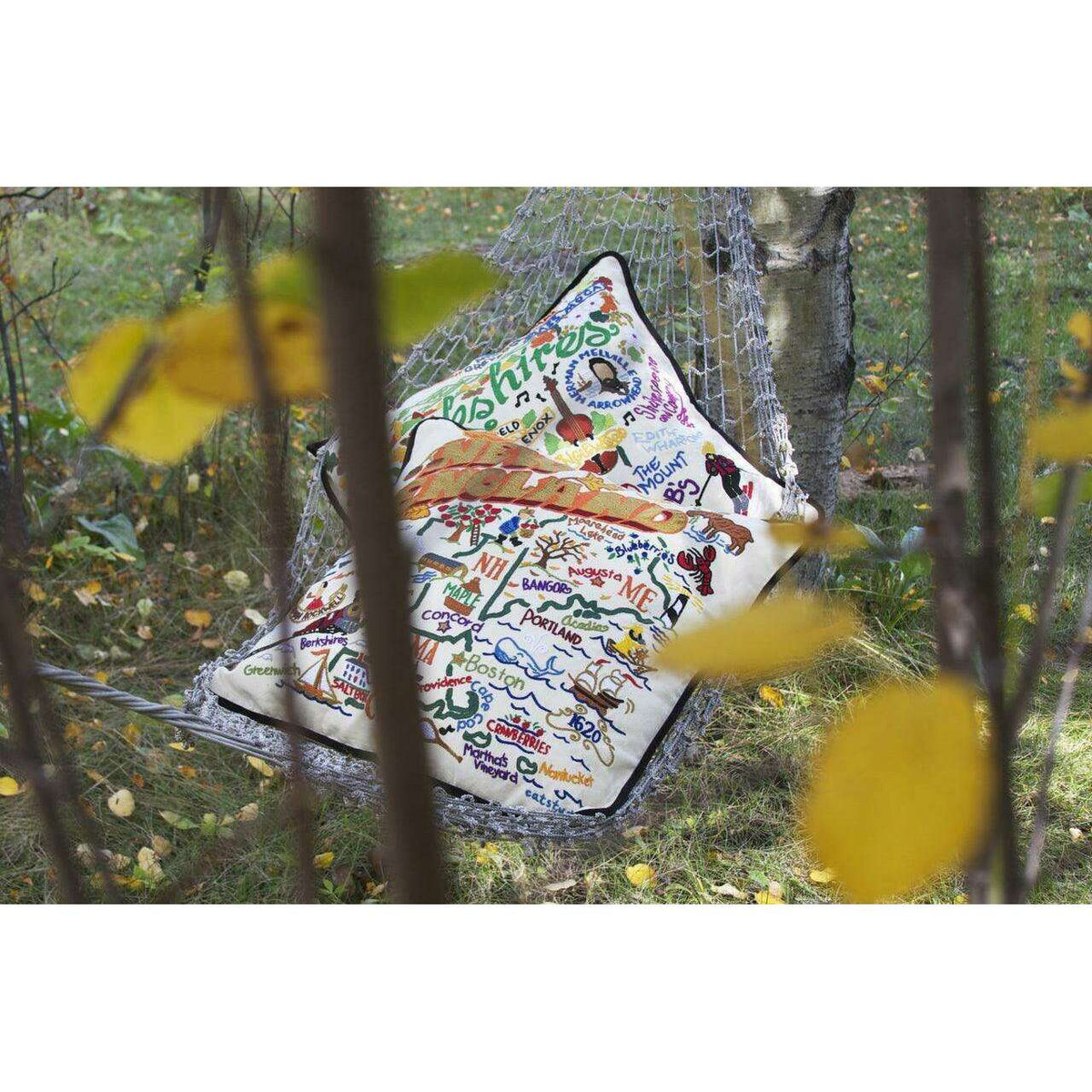 Hamptons Hand-Embroidered Pillow