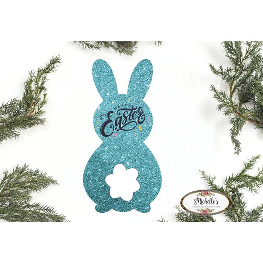 12in Waterproof Happy Easter Metal Bunny Sign