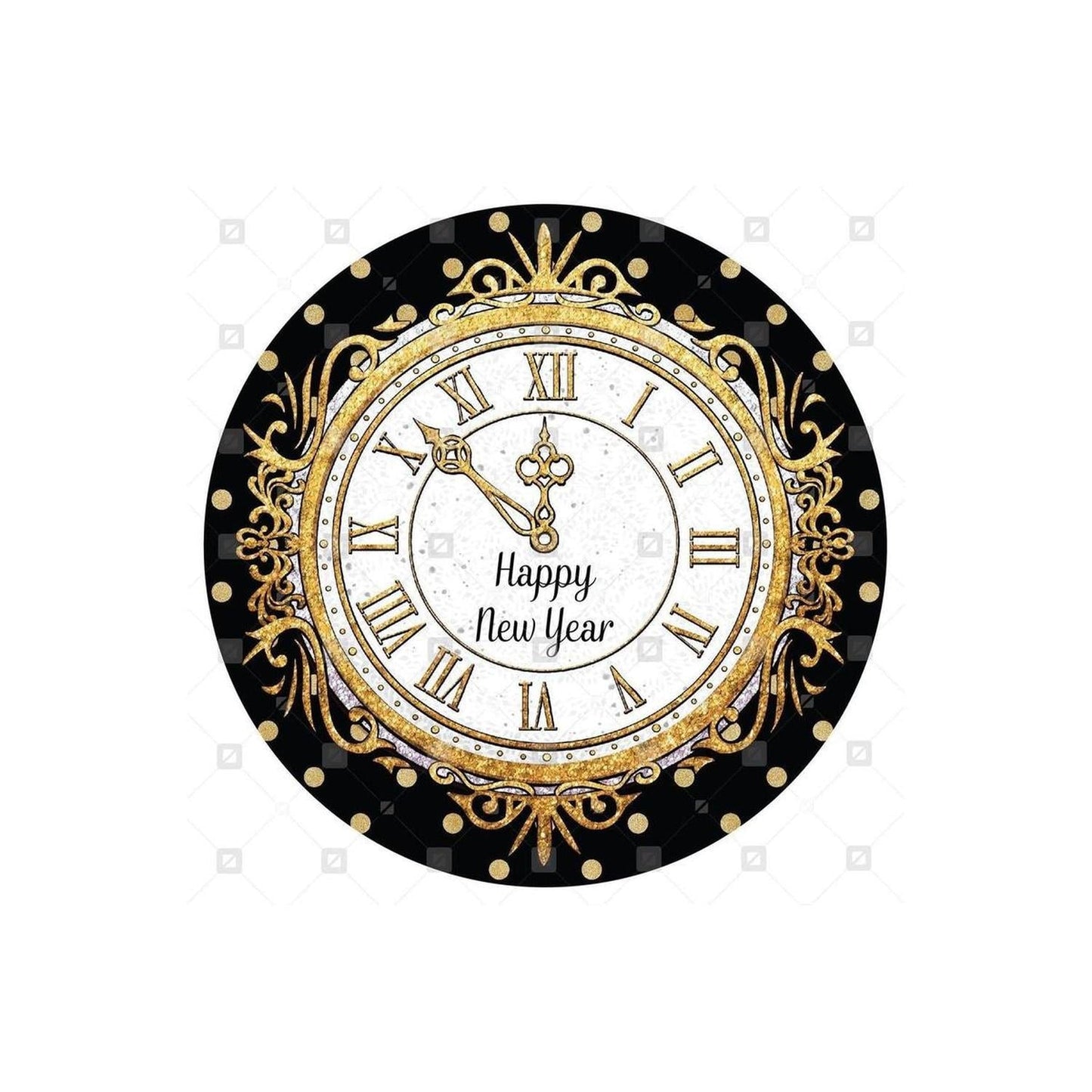 Happy New Year Clock Sign