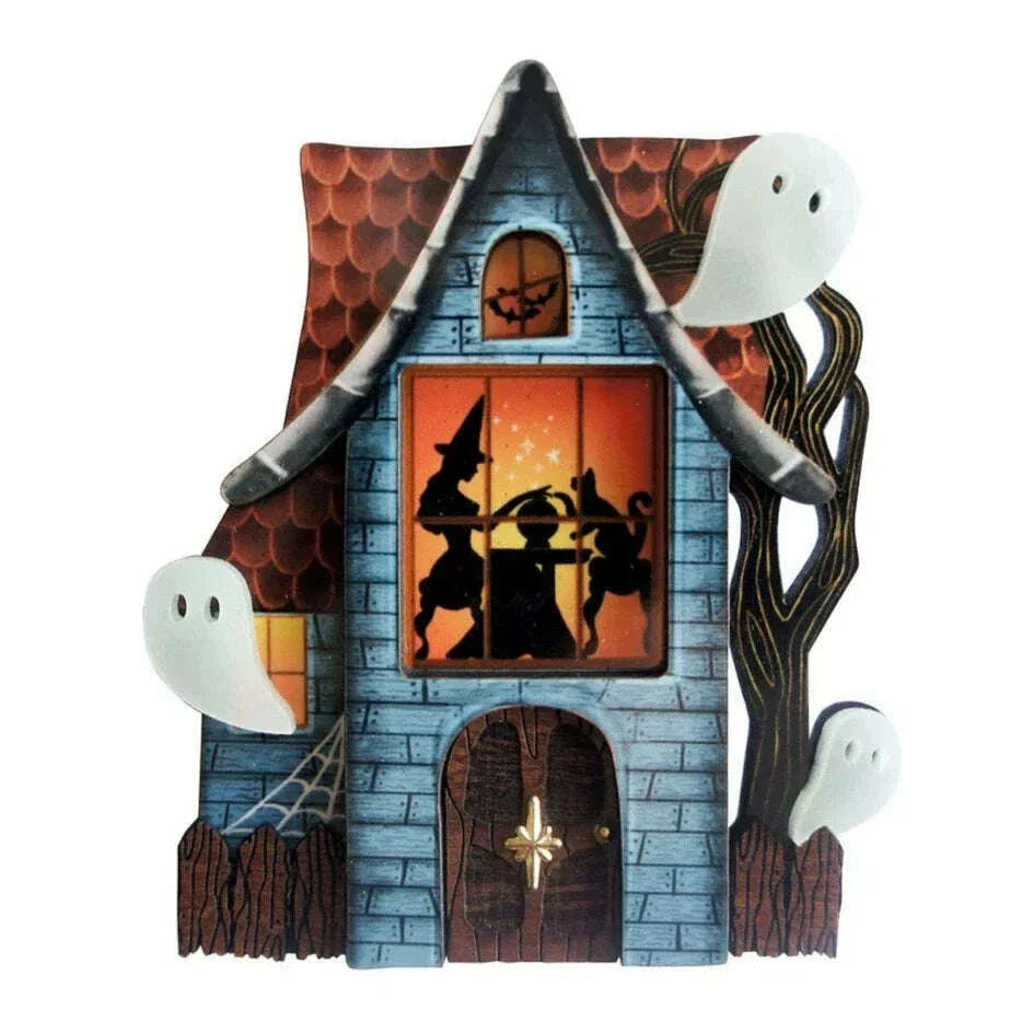 Haunted House Halloween Brooch by Laliblue
