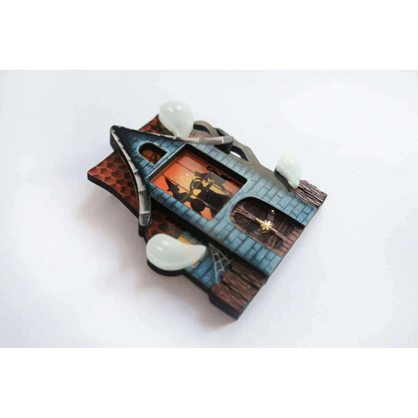 Haunted House Halloween Brooch by Laliblue