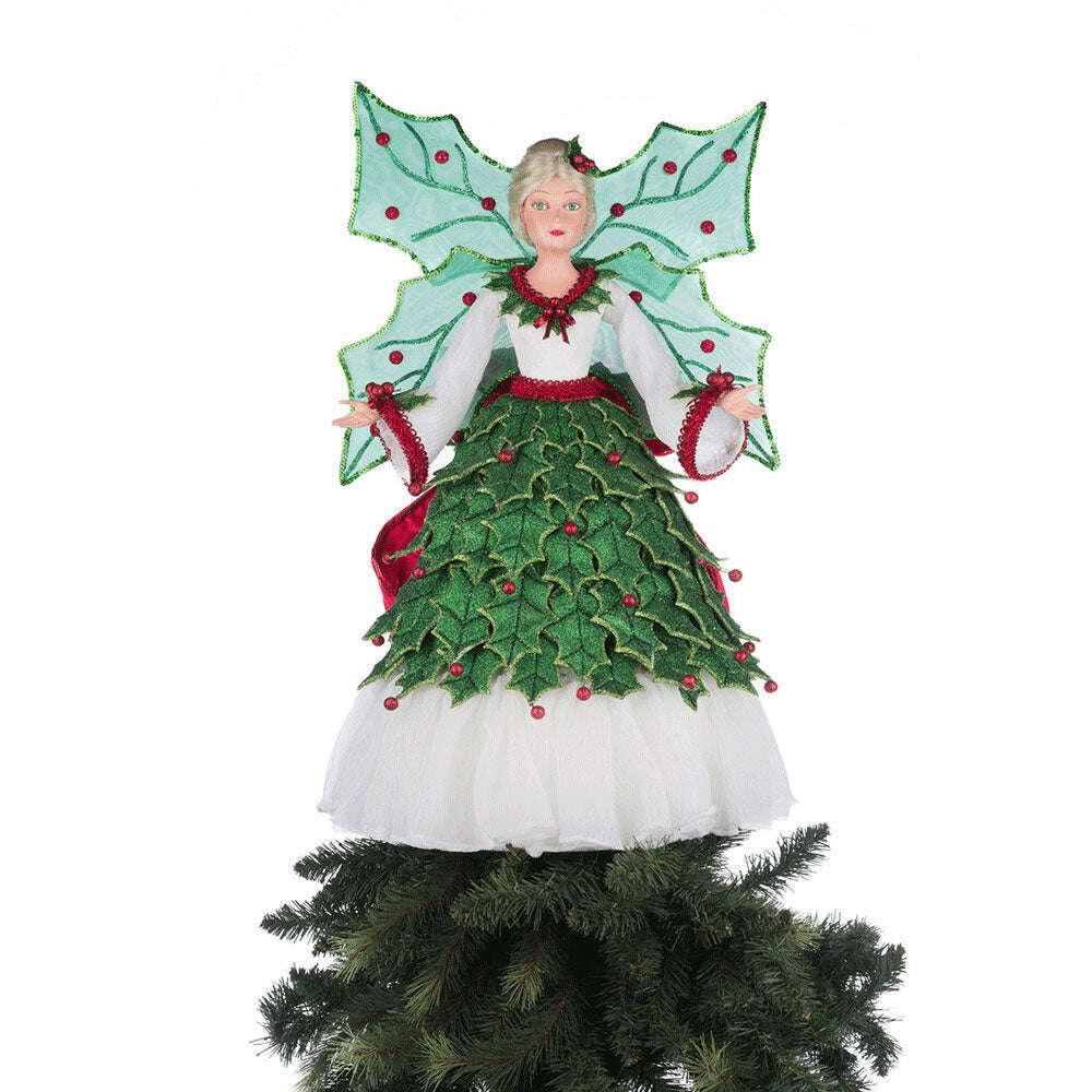 Holly Berry Fairy Tree Topper by Katherine's Collection