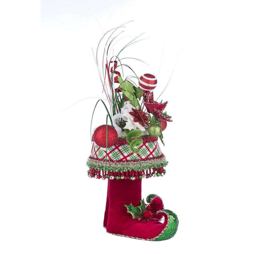 Holly Woods Elf Boots Tabletop Container by Katherine's Collection