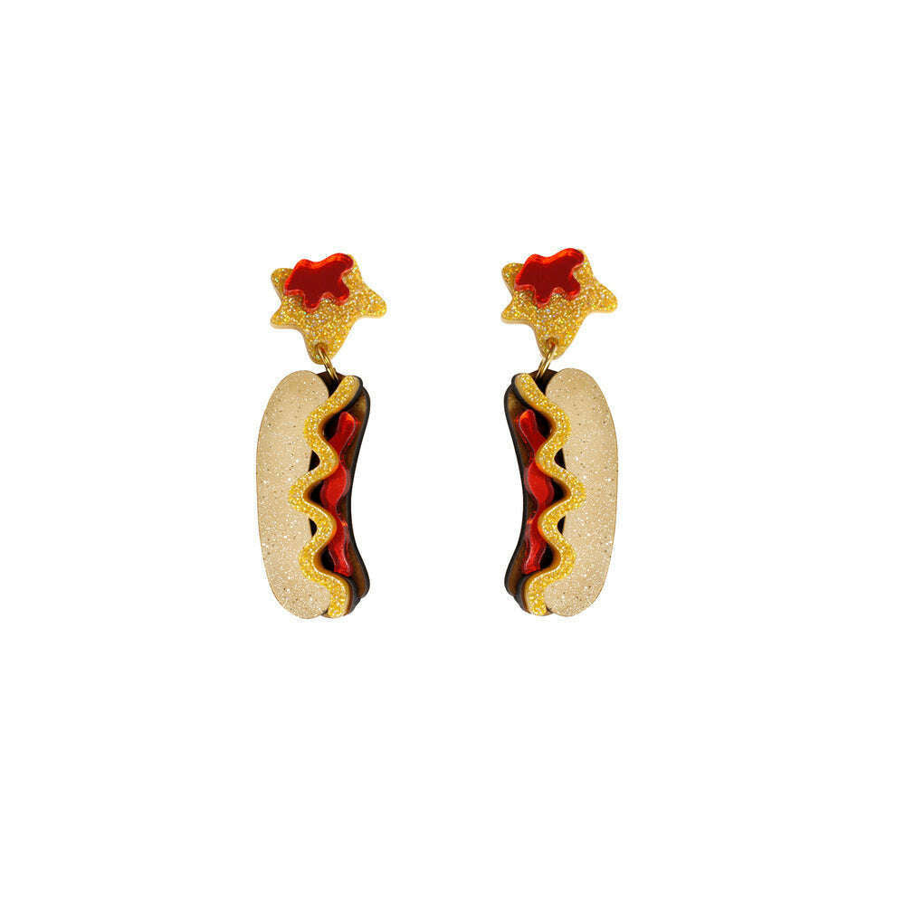 Hot Dog Earrings by Laliblue