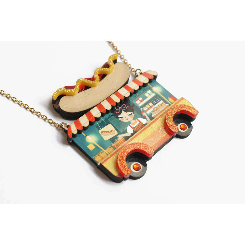Hot Dog Truck Necklace by Laliblue