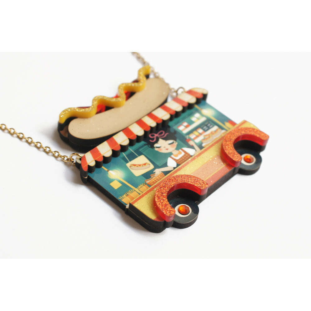 Hot Dog Truck Necklace by Laliblue
