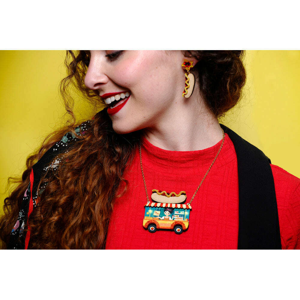 Hot Dog Truck Necklace by Laliblue