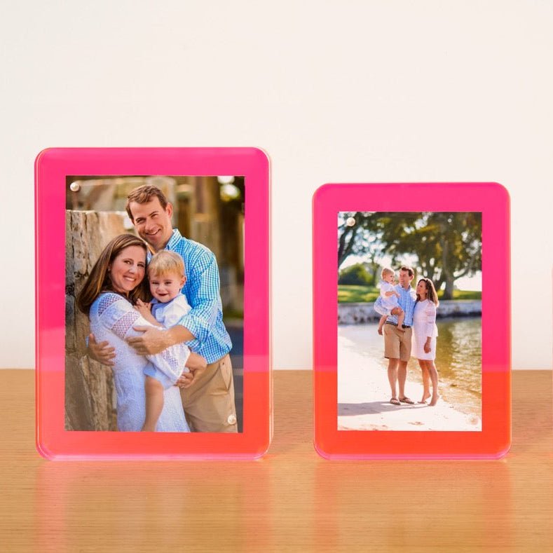 Hot Pink Acrylic 5" x 7" Flip Frame
