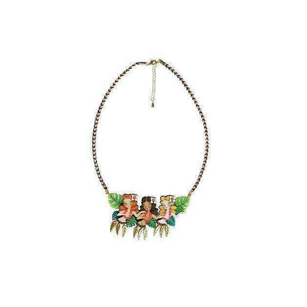 Hula Girls Necklace by Laliblue