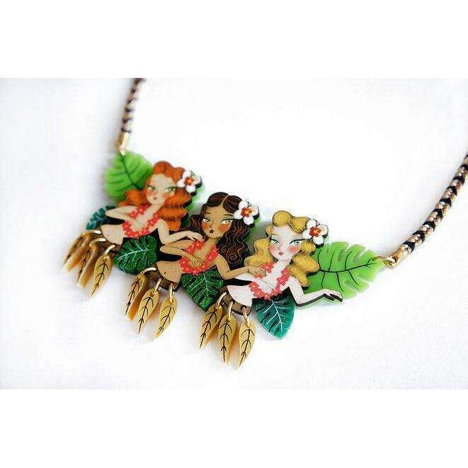 Hula Girls Necklace by Laliblue