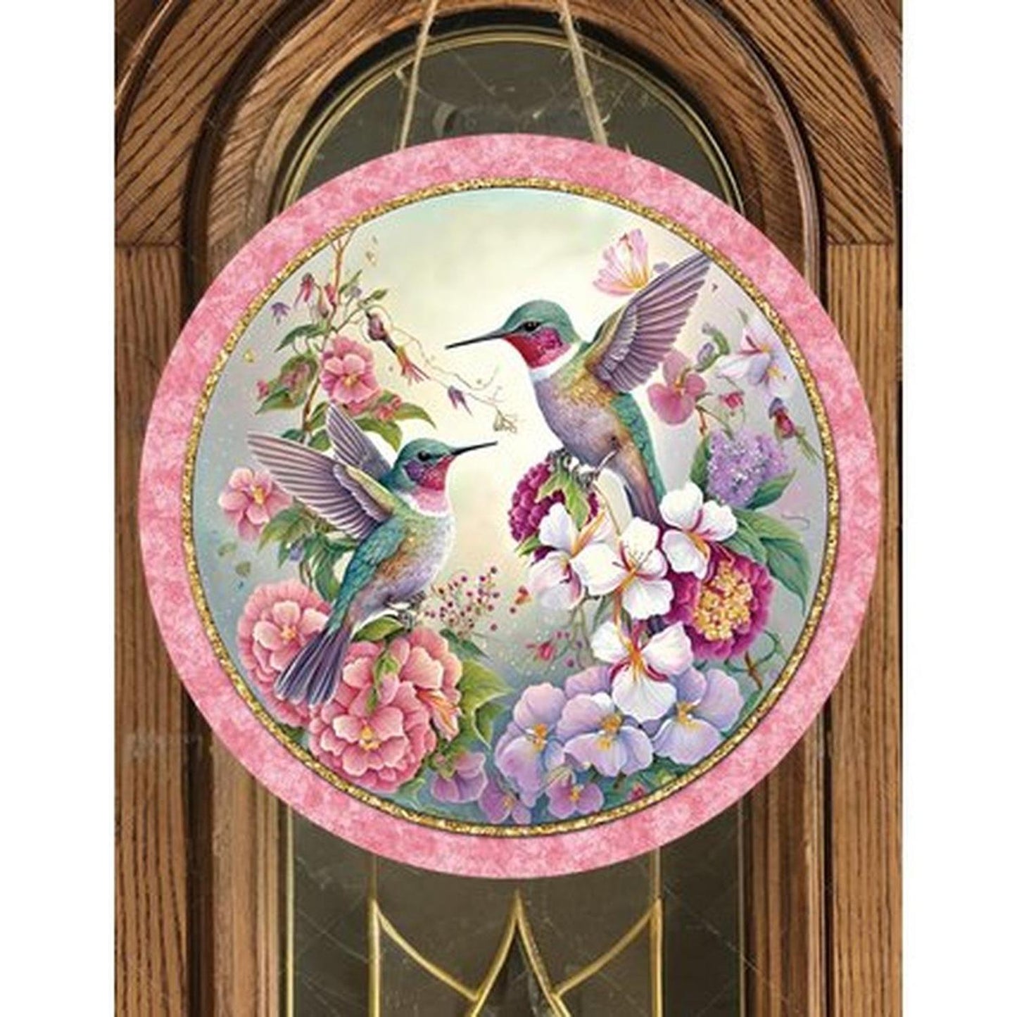 Hummingbird Elegant Round Sign