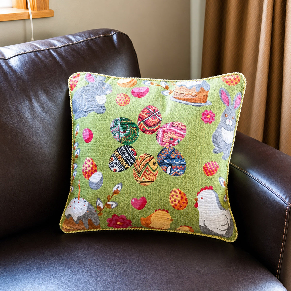 a pillow on a chair