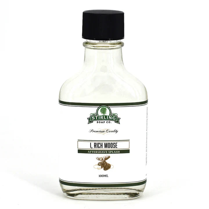 a clear bottle with a white label