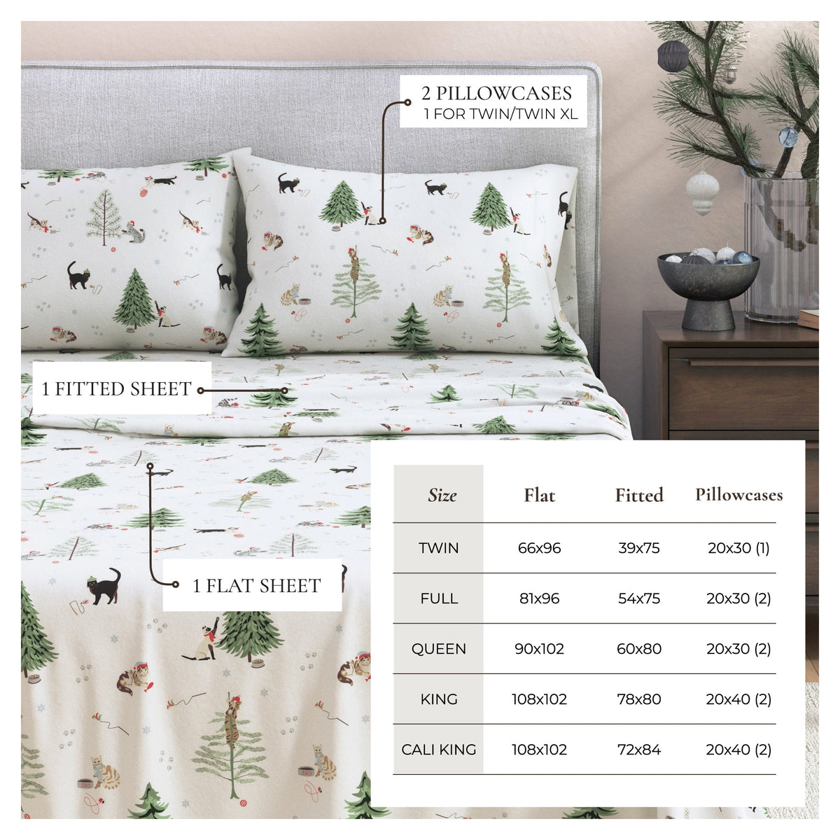 100% Turkish Cotton Flannel Sheet Sets - Boulder Collection