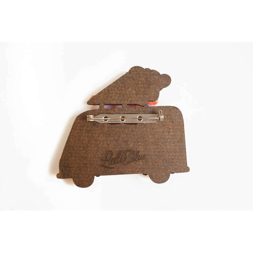 Ice Cream Truck Brooch by Laliblue