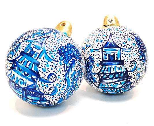 Hand-painted Chinoiserie Christmas Ornaments | JOSIL Paperie