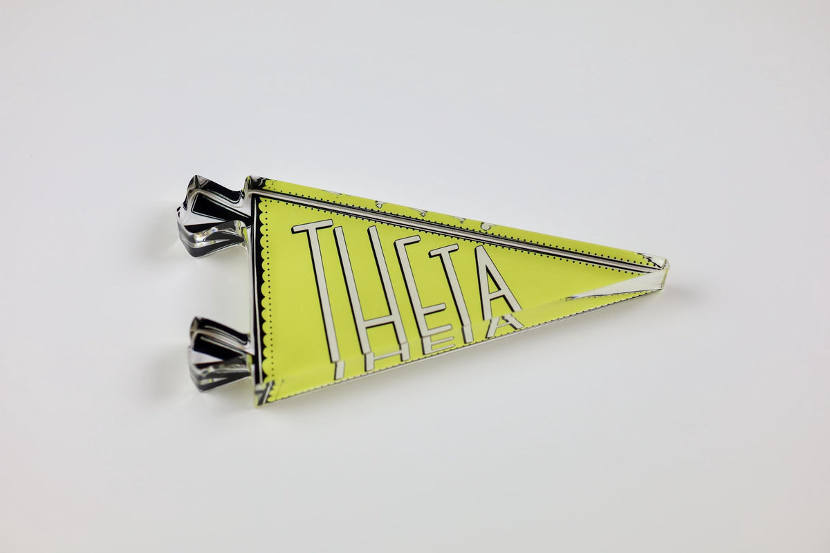 Kappa Alpha Theta Acrylic Pennant Flag Shelfie
