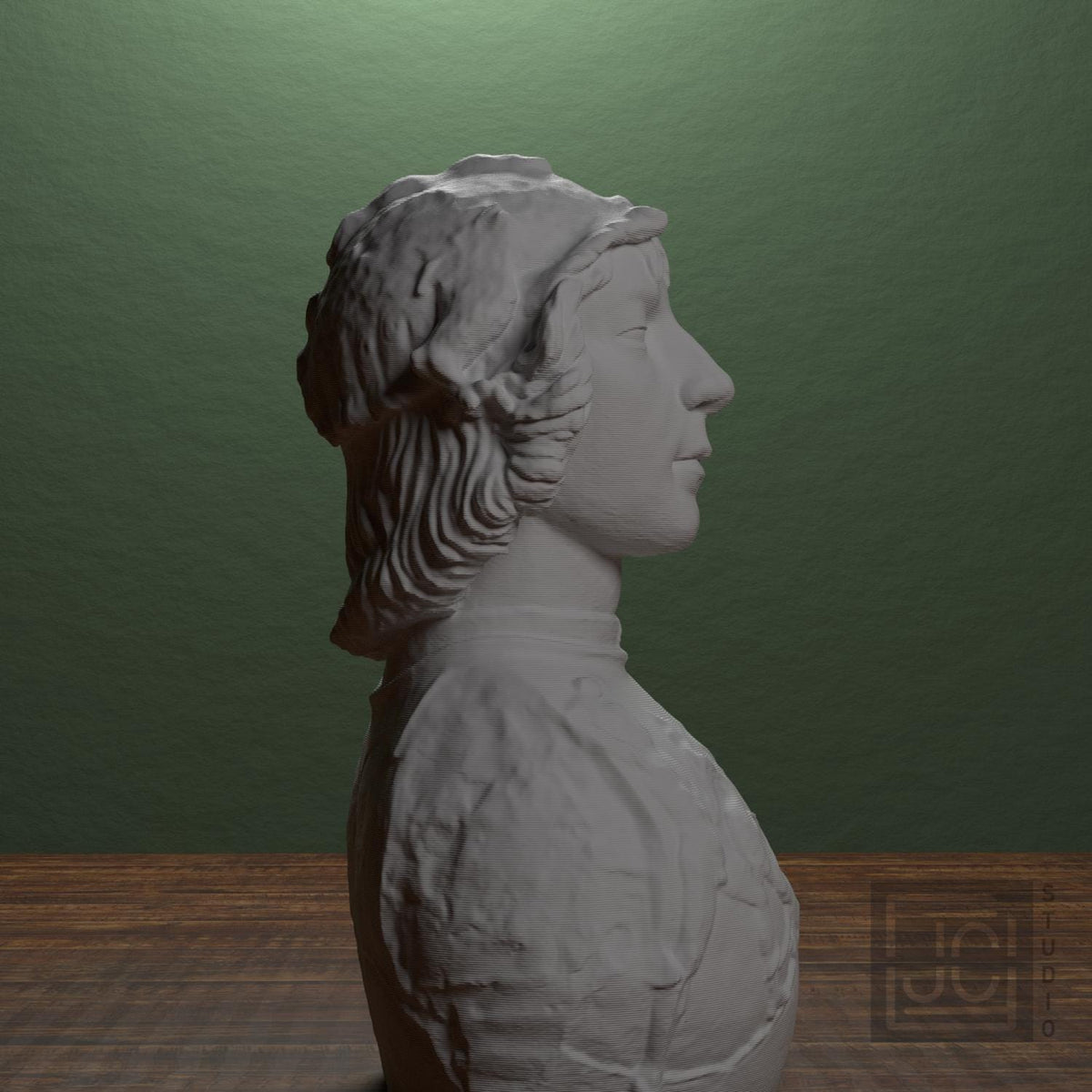 Helmet-clad man and chest harness with relief