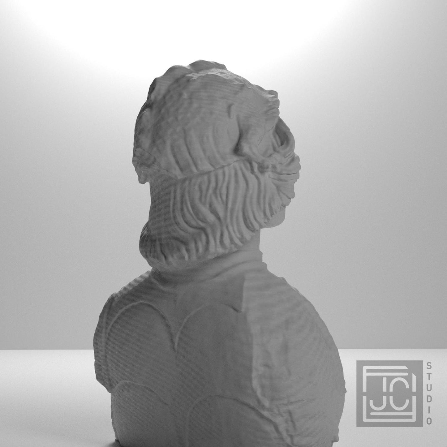 Helmet-clad man and chest harness with relief