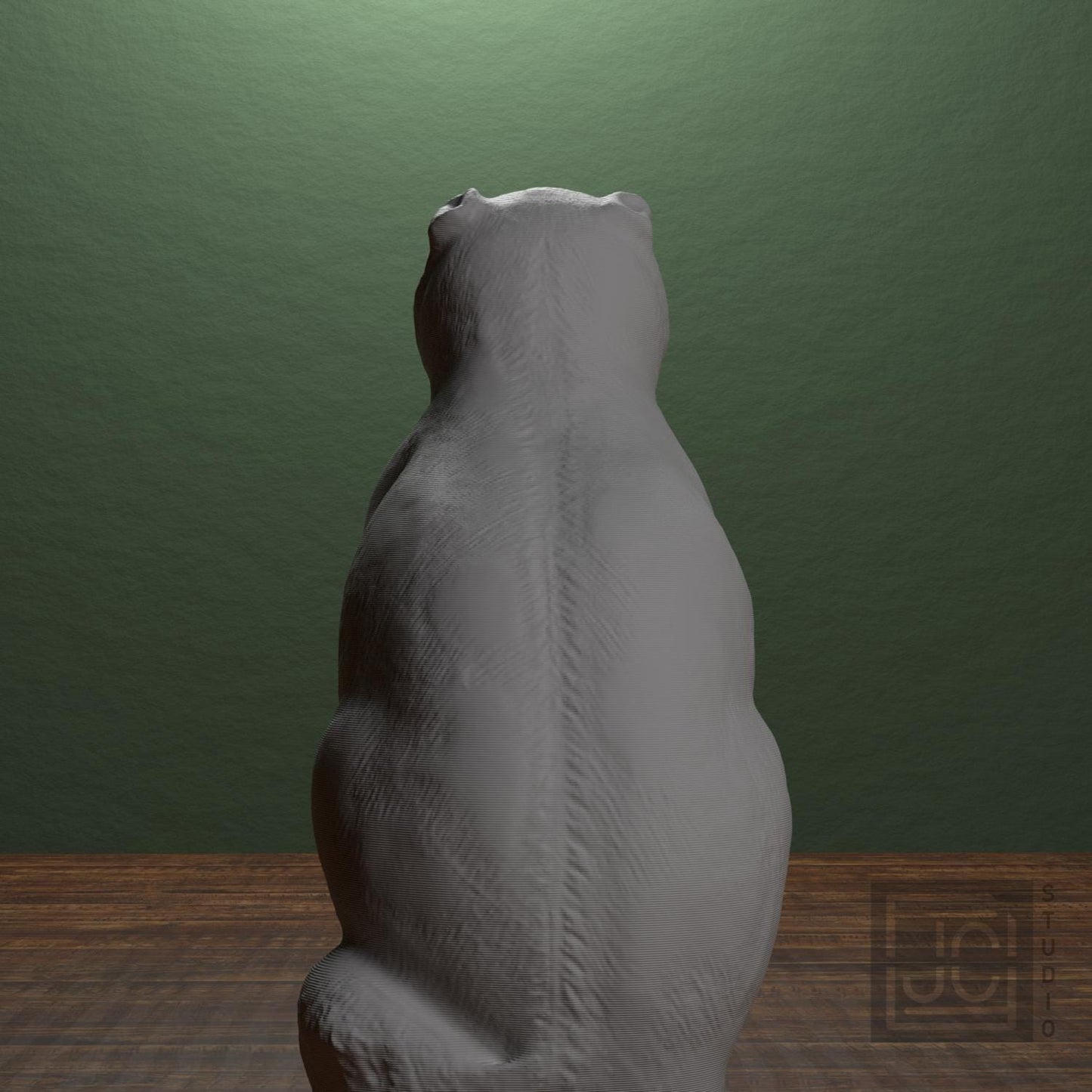 Chinese Porcelain Pug Dog A (One of a Pair)
