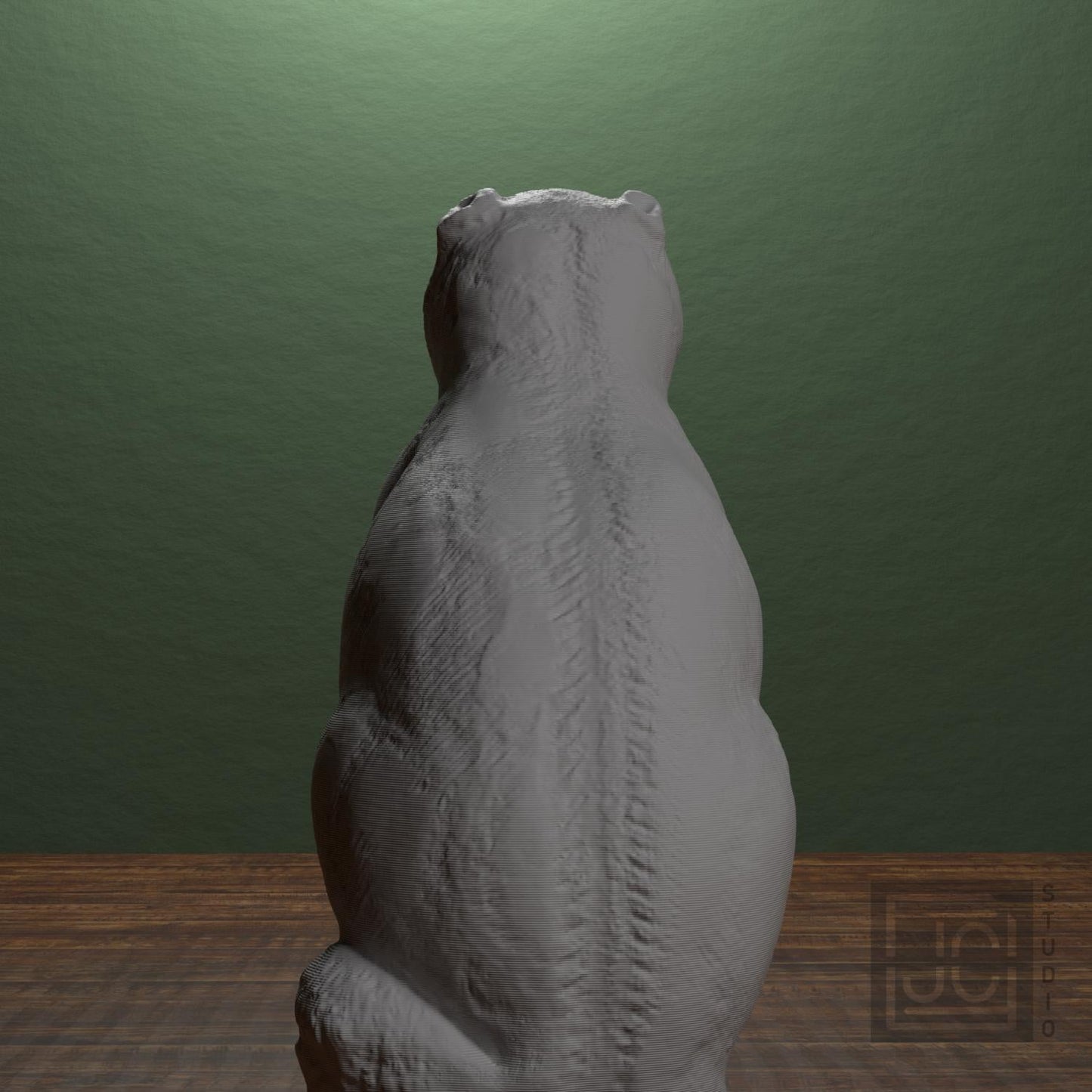 Chinese Porcelain Pug Dog B (One of a Pair)