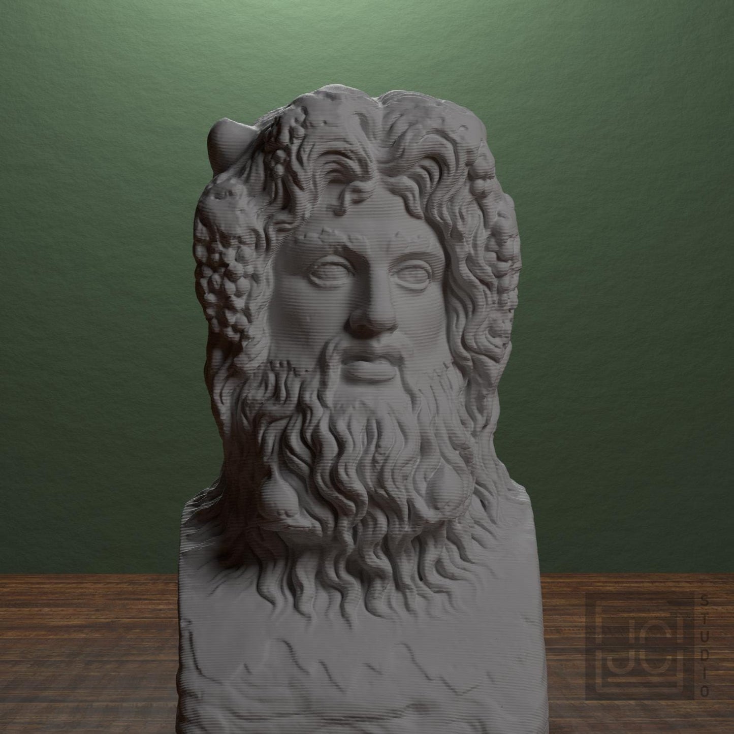 Sea Deity Crowned with Horns