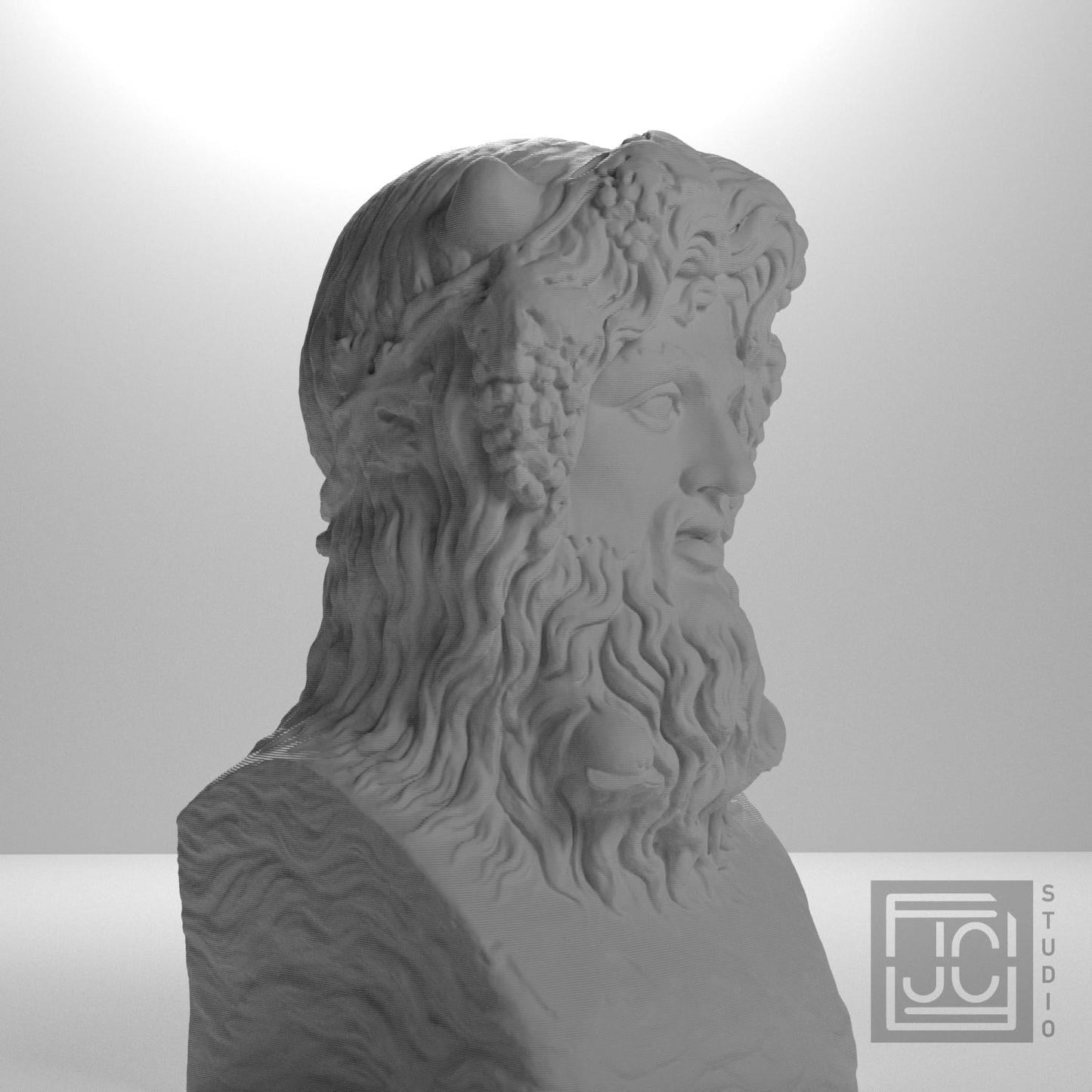 Sea Deity Crowned with Horns