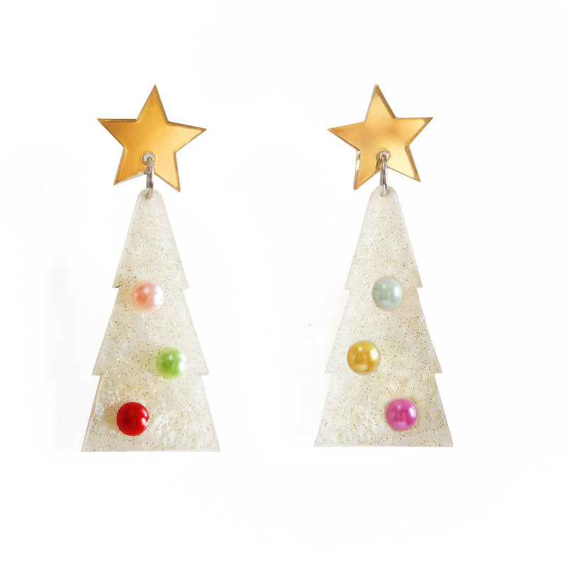 Purple Christmas Bauble Earrings by Laliblue – Retro Statement Jewelry Laliblue