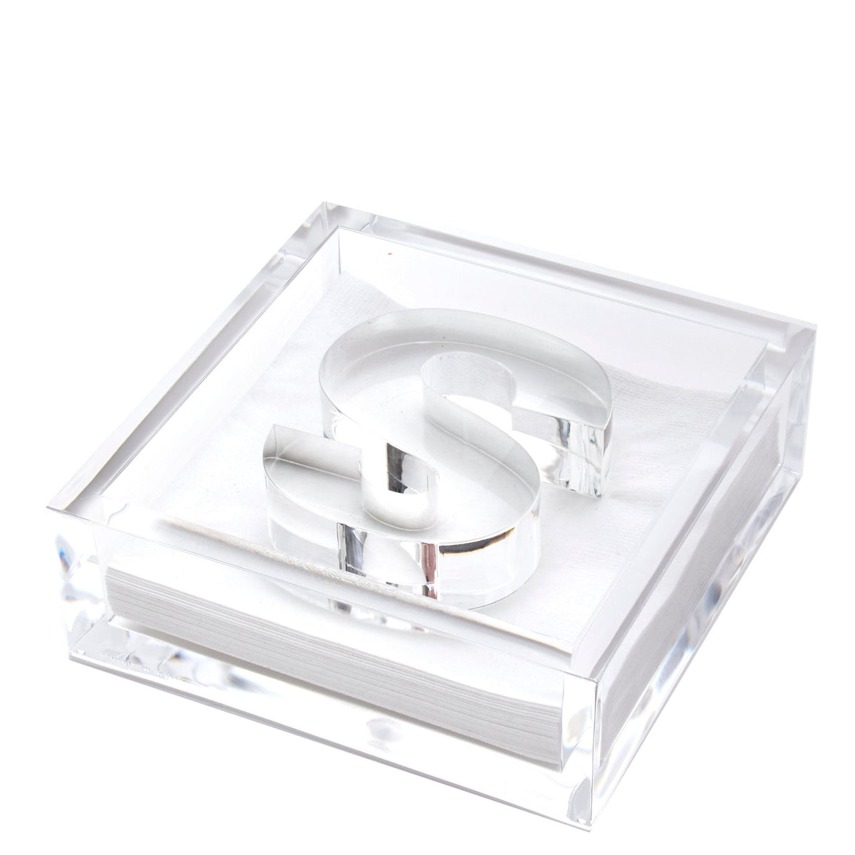 Initial Acrylic Cocktail Napkin Holder