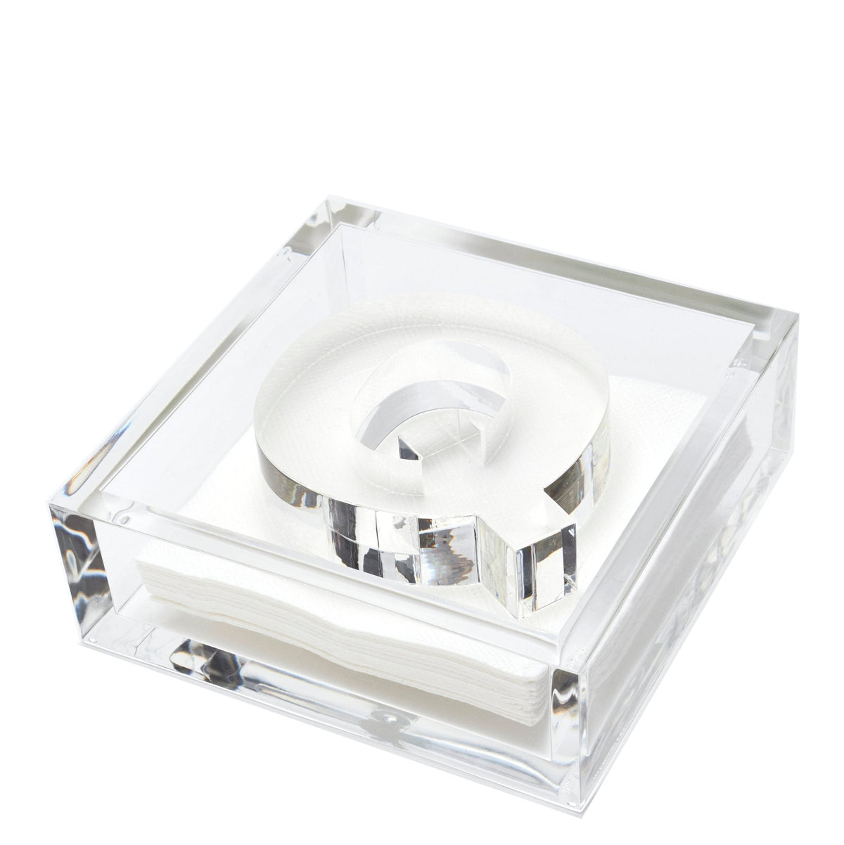 Initial Acrylic Cocktail Napkin Holder