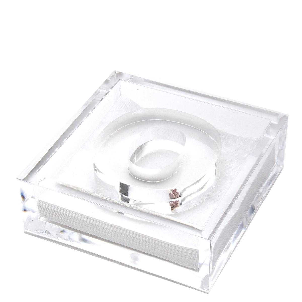 Initial Acrylic Cocktail Napkin Holder