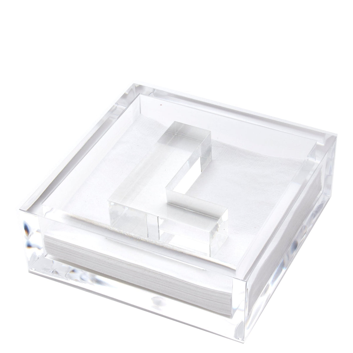 Initial Acrylic Cocktail Napkin Holder