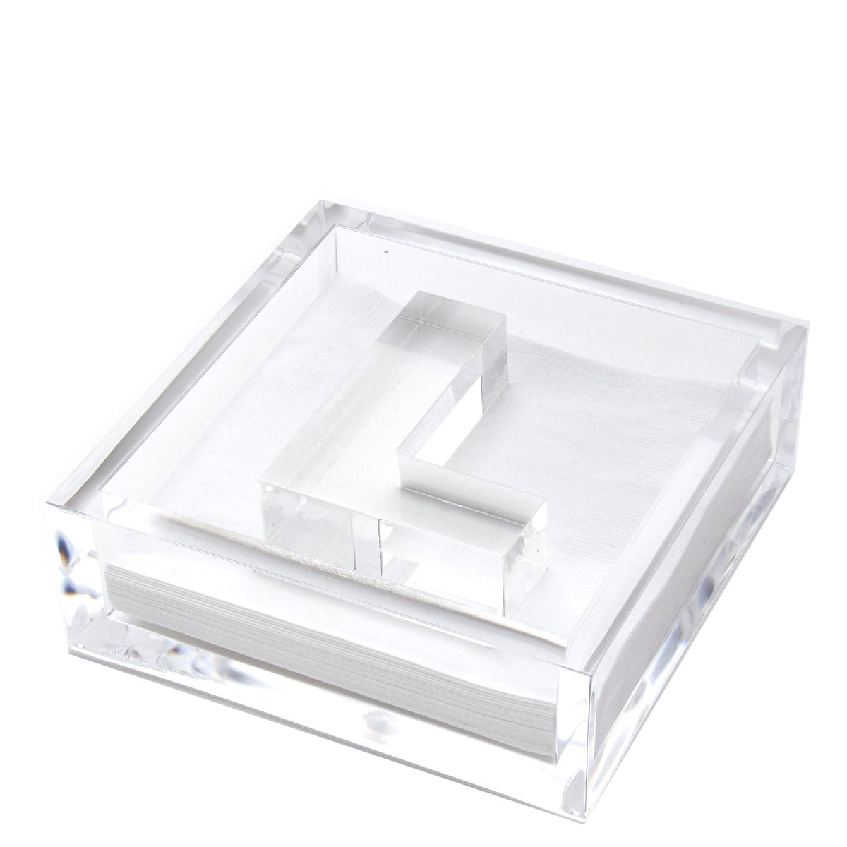 Initial Acrylic Cocktail Napkin Holder