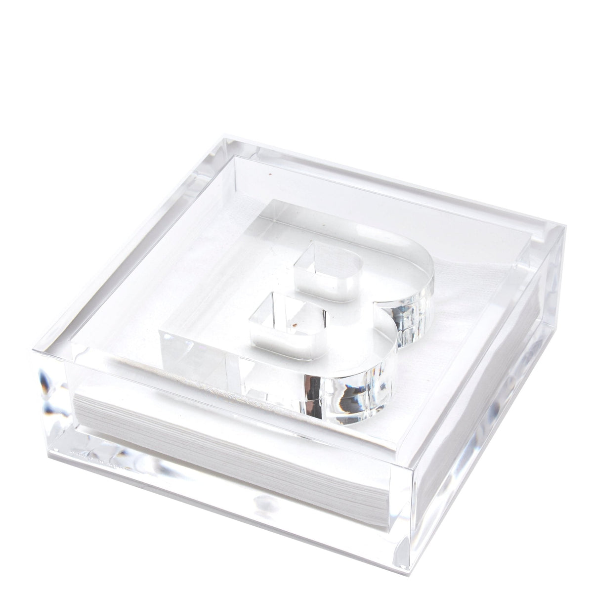 Initial Acrylic Cocktail Napkin Holder